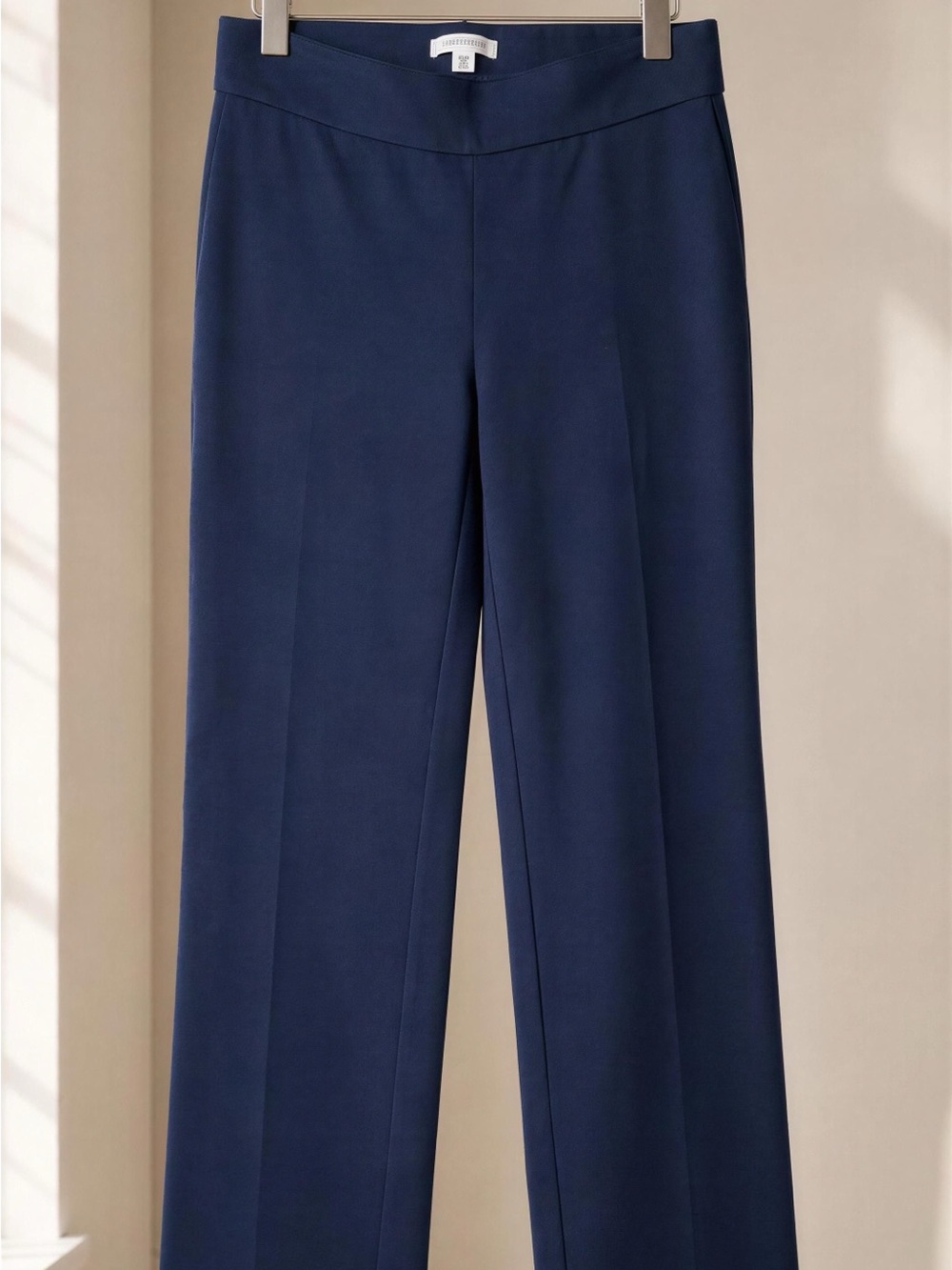 Women's Navy Pull-On Straight-Leg Pants